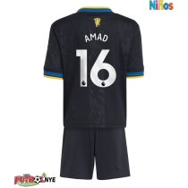 Camiseta Manchester United Amad Diallo #16 Tercera Equipación para niños 2025-26 manga corta (+ pantalones cortos)
